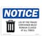 Signmission OSHA Notice, 3.5" Height, Lid Trash Container Remain Closed All Times Sign, 5" X 3.5", Landscape OS-NS-D-35-L-15883 - alternate 1
